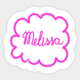 Melissa. Female name. Sticker